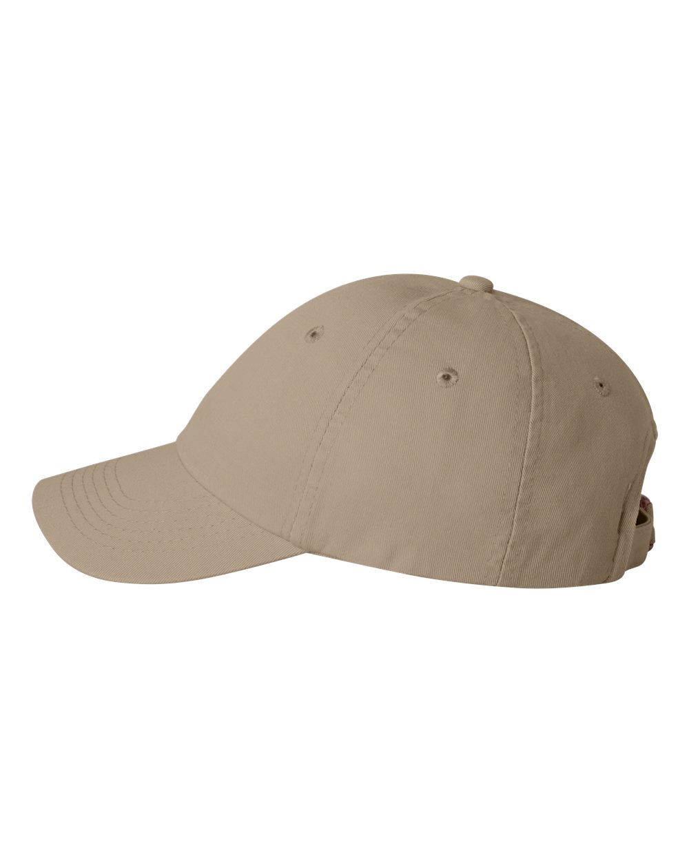 Left View of Khaki Youth Small Fit Bio-Washed Dad Hat - VC300Y