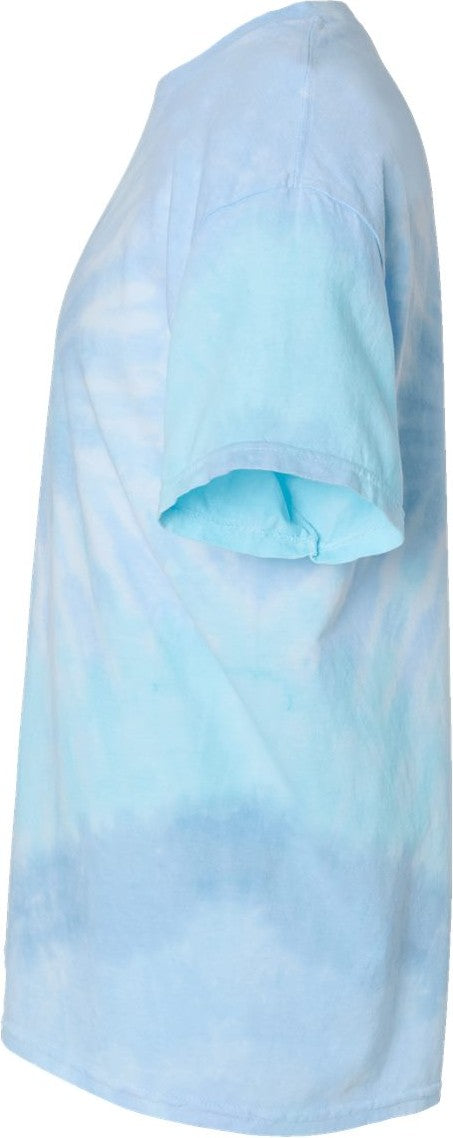 Left View of Lagoon Multi-Color Tie-Dyed T-Shirt - 1000
