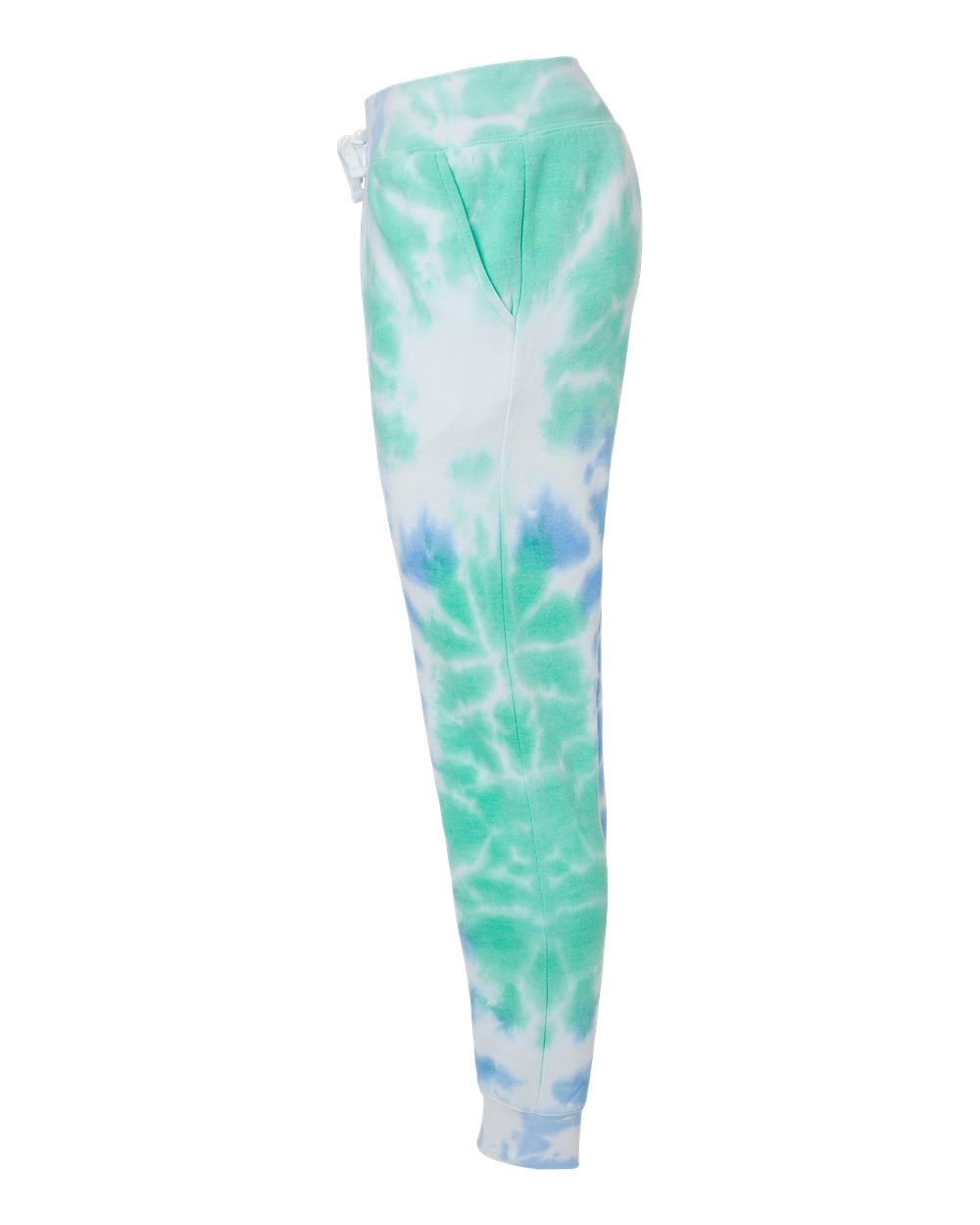 Left View of Lagoon Tie Dye Tie-Dyed Fleece Joggers - 8884