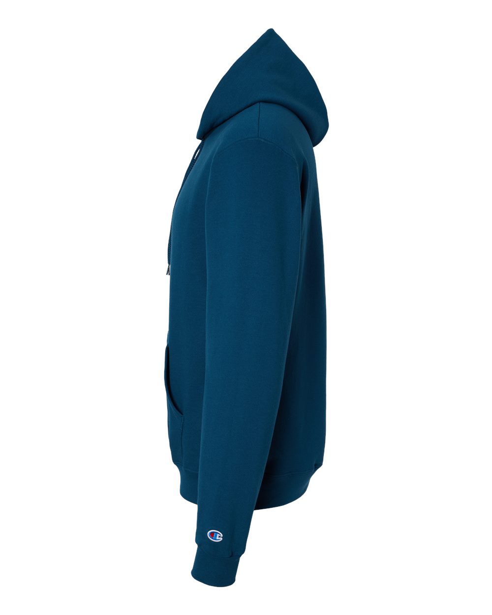 Left View of Late Night Blue Powerblend® Hooded Sweatshirt - S700