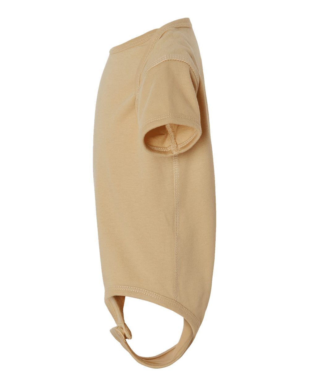 Left View of Latte Infant Fine Jersey Bodysuit - 4424