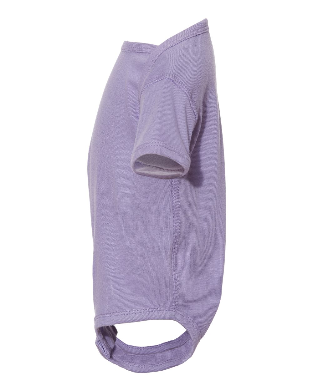 Left View of Lavender Infant Baby Rib Bodysuit - 4400