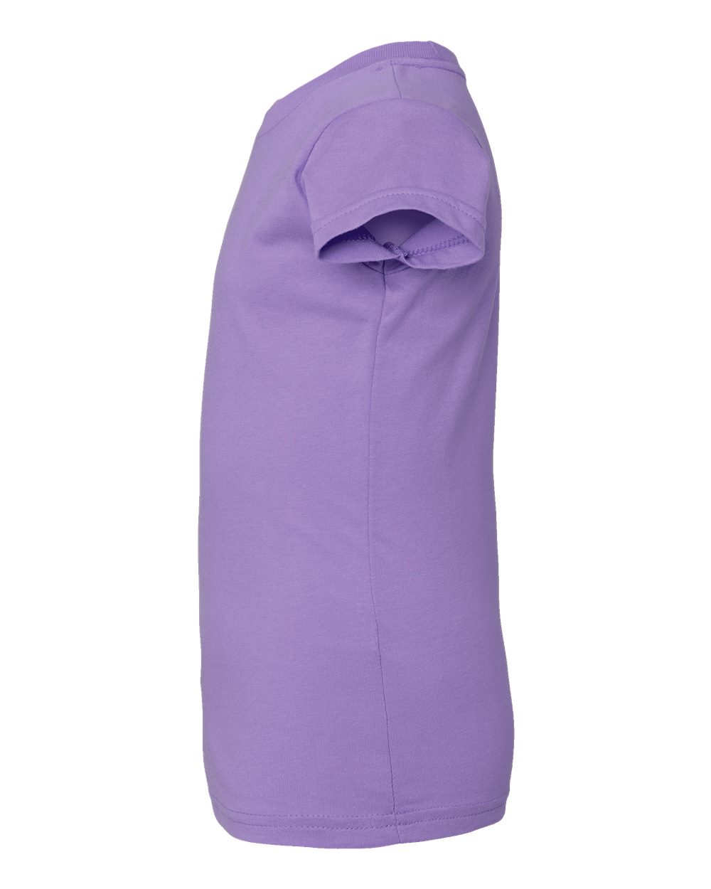 Left View of Lavender Toddler Girls Fine Jersey Tee - 3316