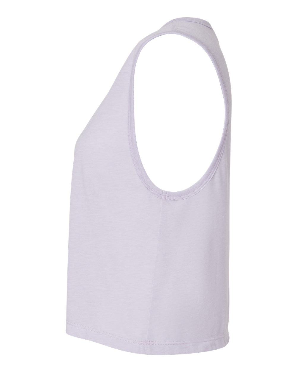 Left View of Lavender Women's Festival Crop Tank - 5083