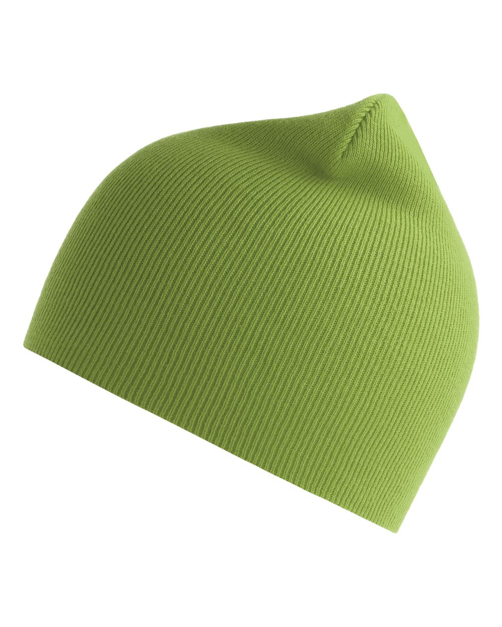 Left View of Leaf Green Sustainable Beanie - YALA