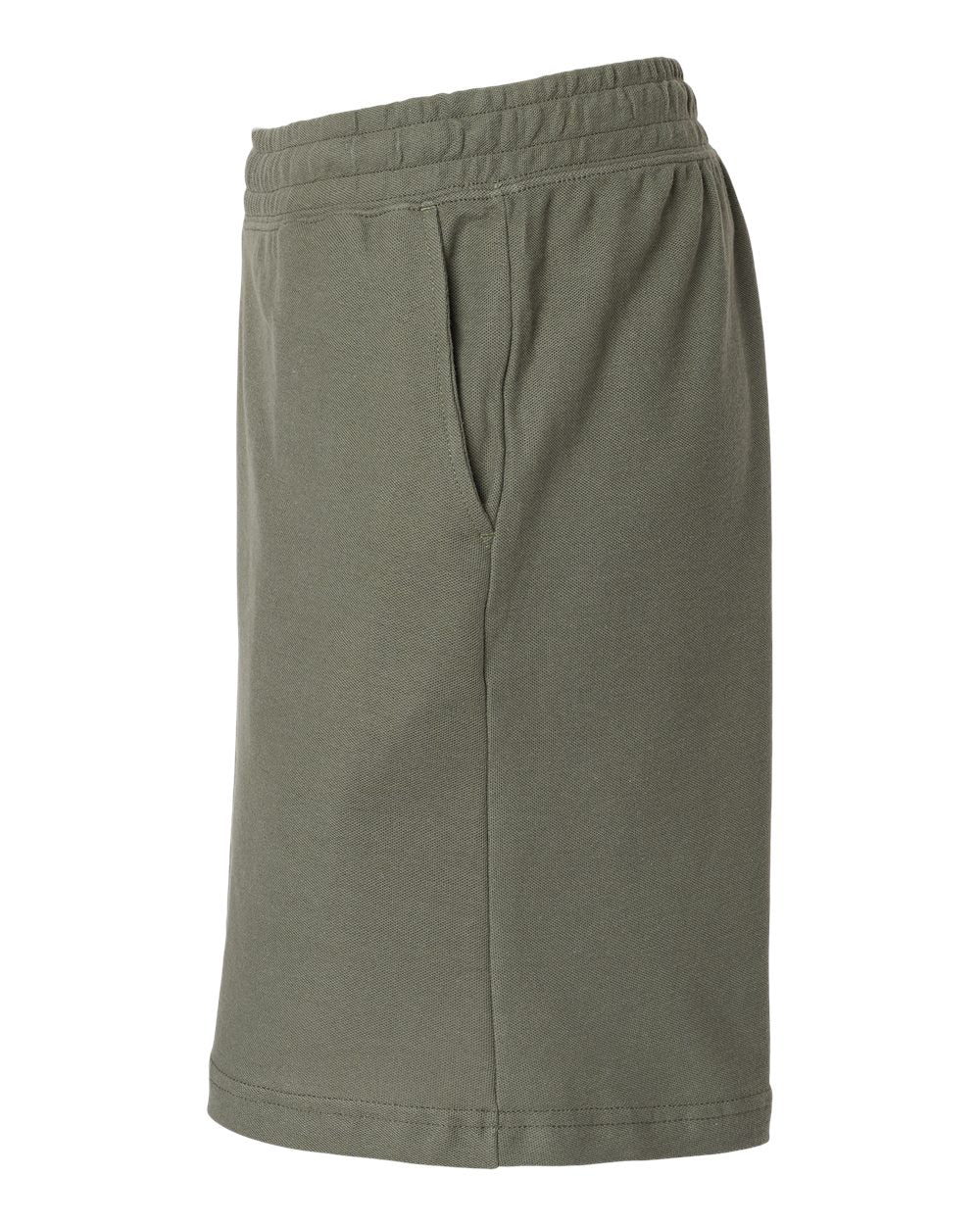 Left View of Lieutenant Pique Unisex Gym Shorts - 2PQ