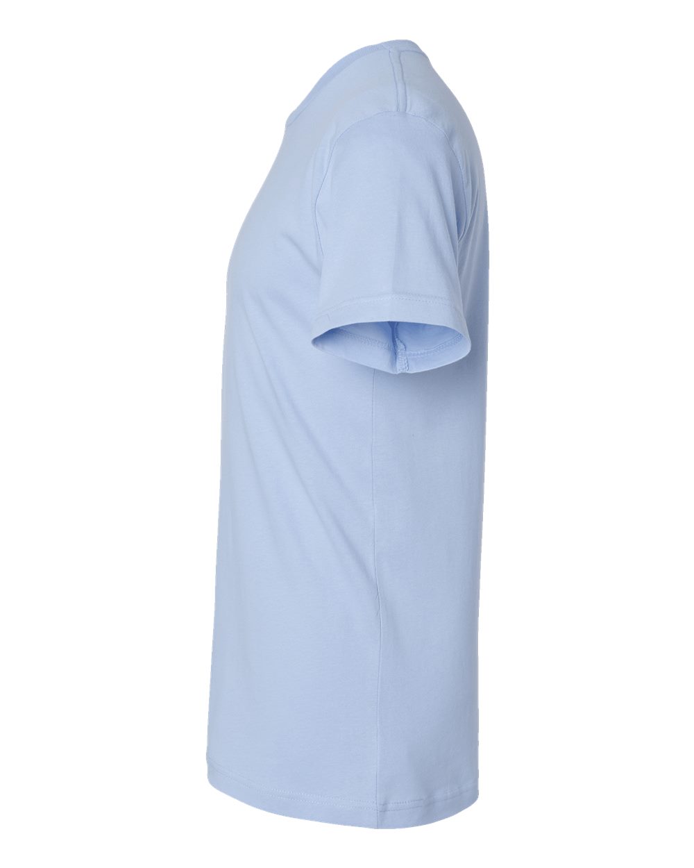 Left View of Light Blue Fine Jersey Tee - 6901
