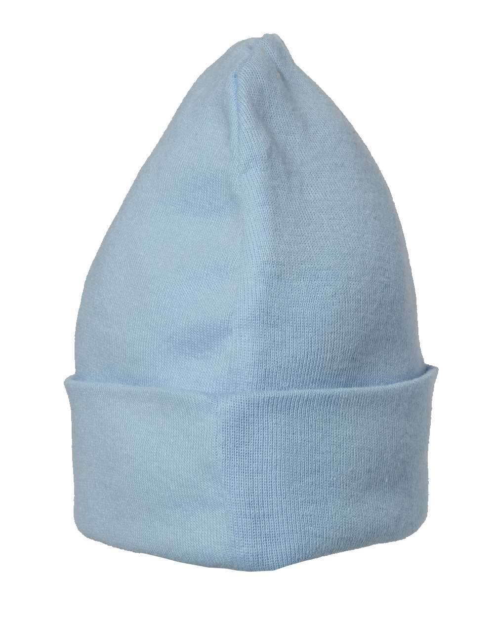Left View of Light Blue Infant Baby Rib Beanie - 4451