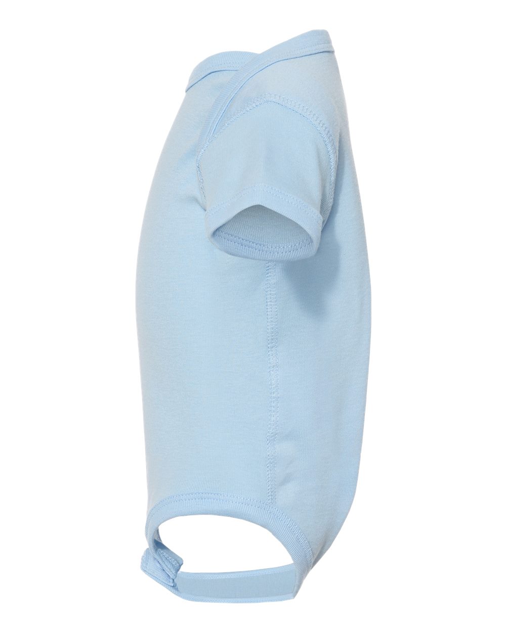 Left View of Light Blue Infant Baby Rib Bodysuit - 4400