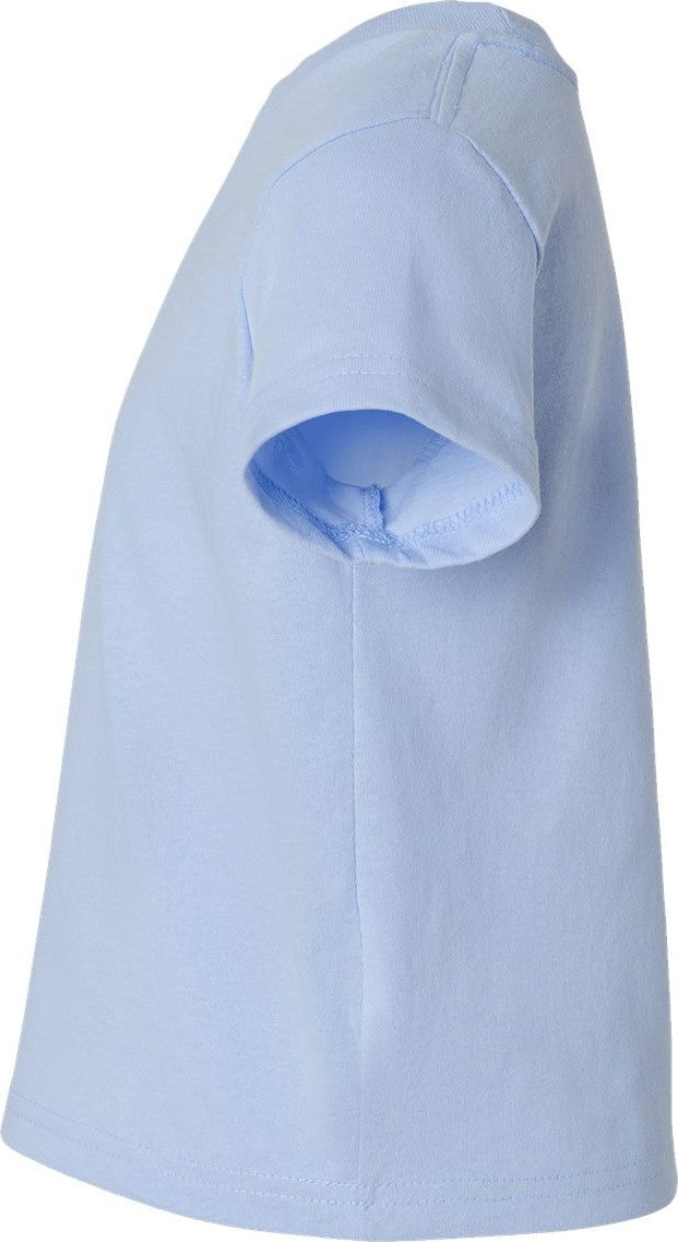 Left View of Light Blue Juvy Youth Short Sleeve T-Shirt - 3301J