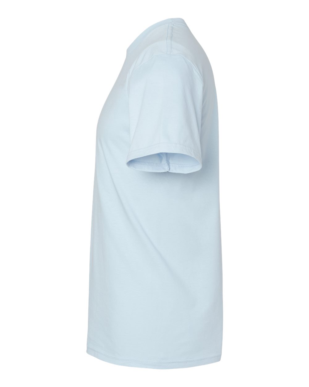 Left View of Light Blue Softstyle® Midweight T-Shirt - 65000