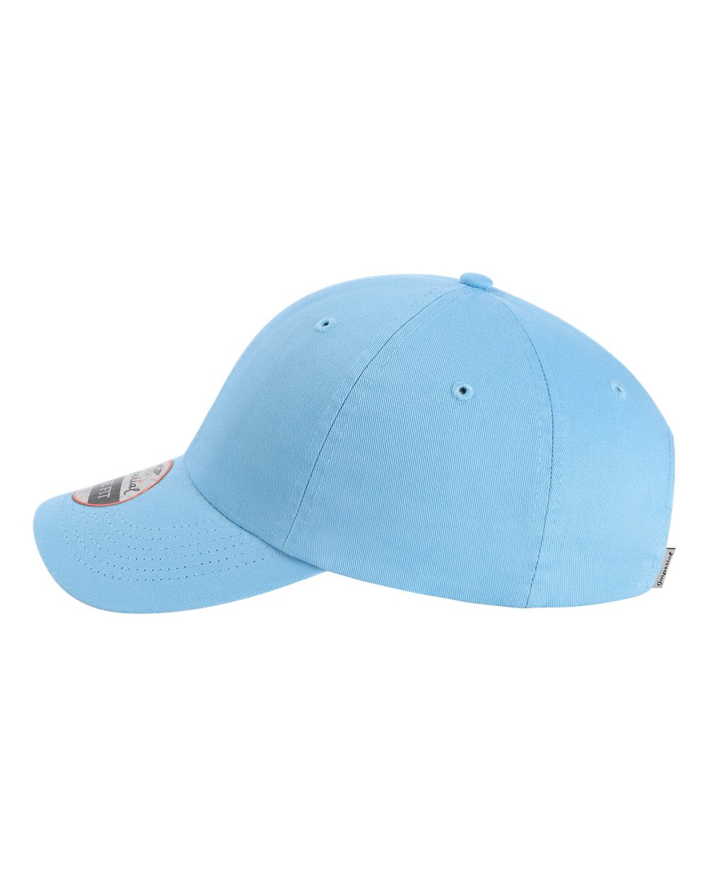 Left View of Light Blue The Original Buckle Dad Hat - X210B