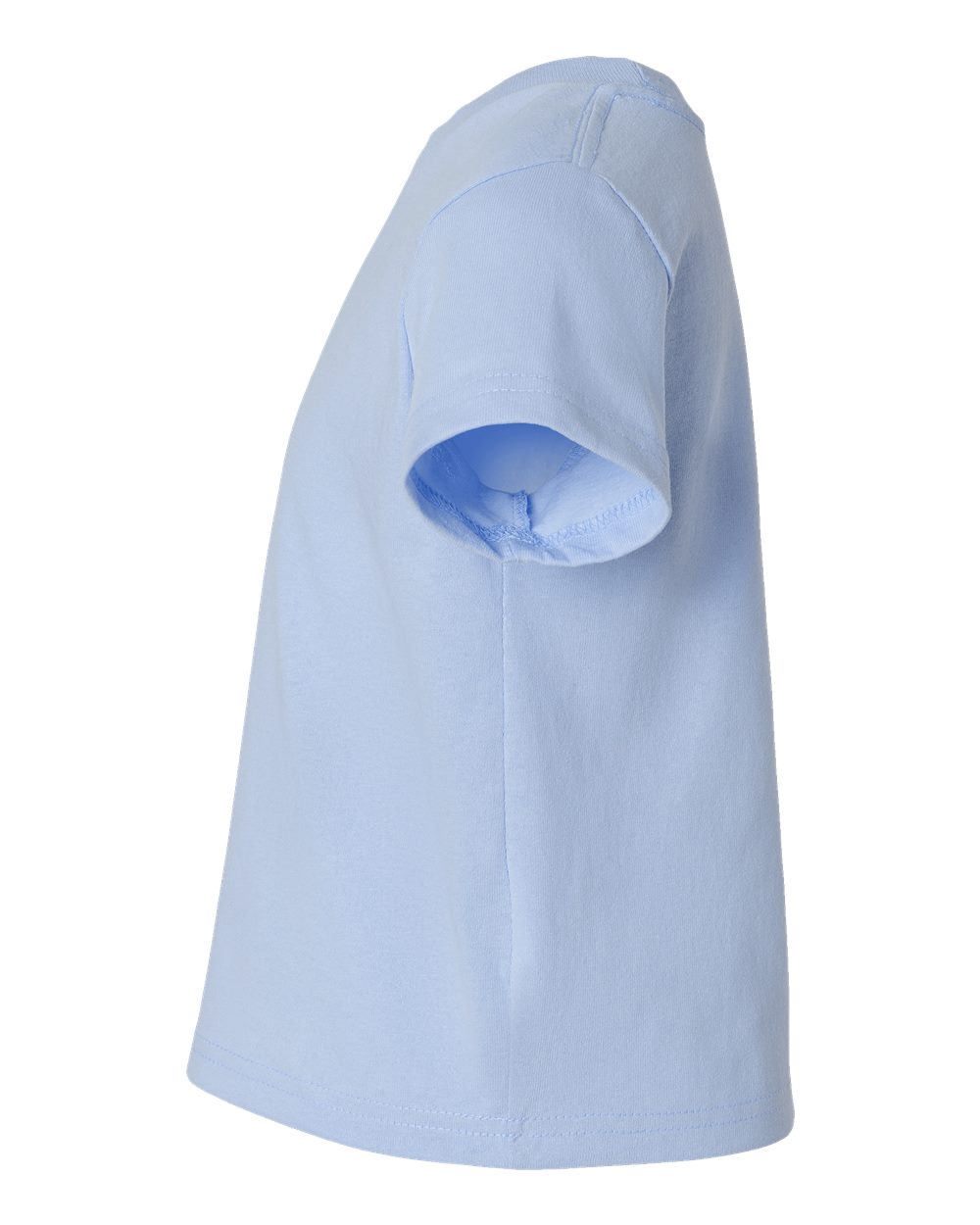 Left View of Light Blue Toddler Cotton Jersey Tee - 3301T