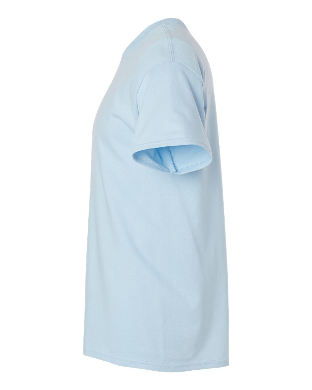 Left View of Light Blue Ultra Cotton® Youth T-Shirt - 2000B