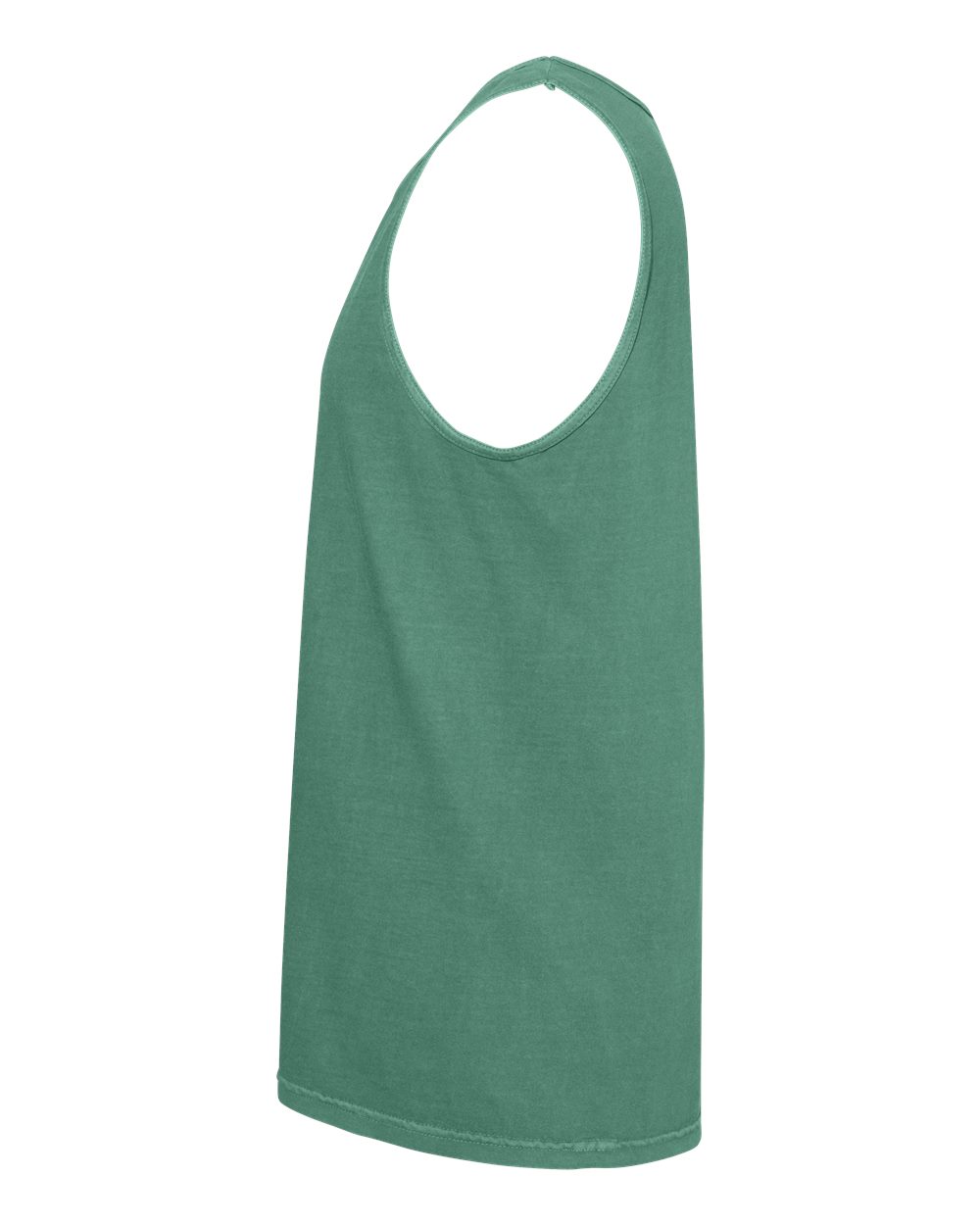 Left View of Light Green Garment-Dyed Heavyweight Tank Top - 9360