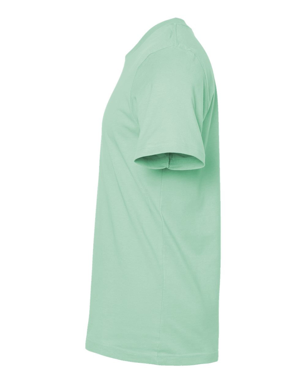Left View of Light Mint Combed Cotton T-Shirt - 602