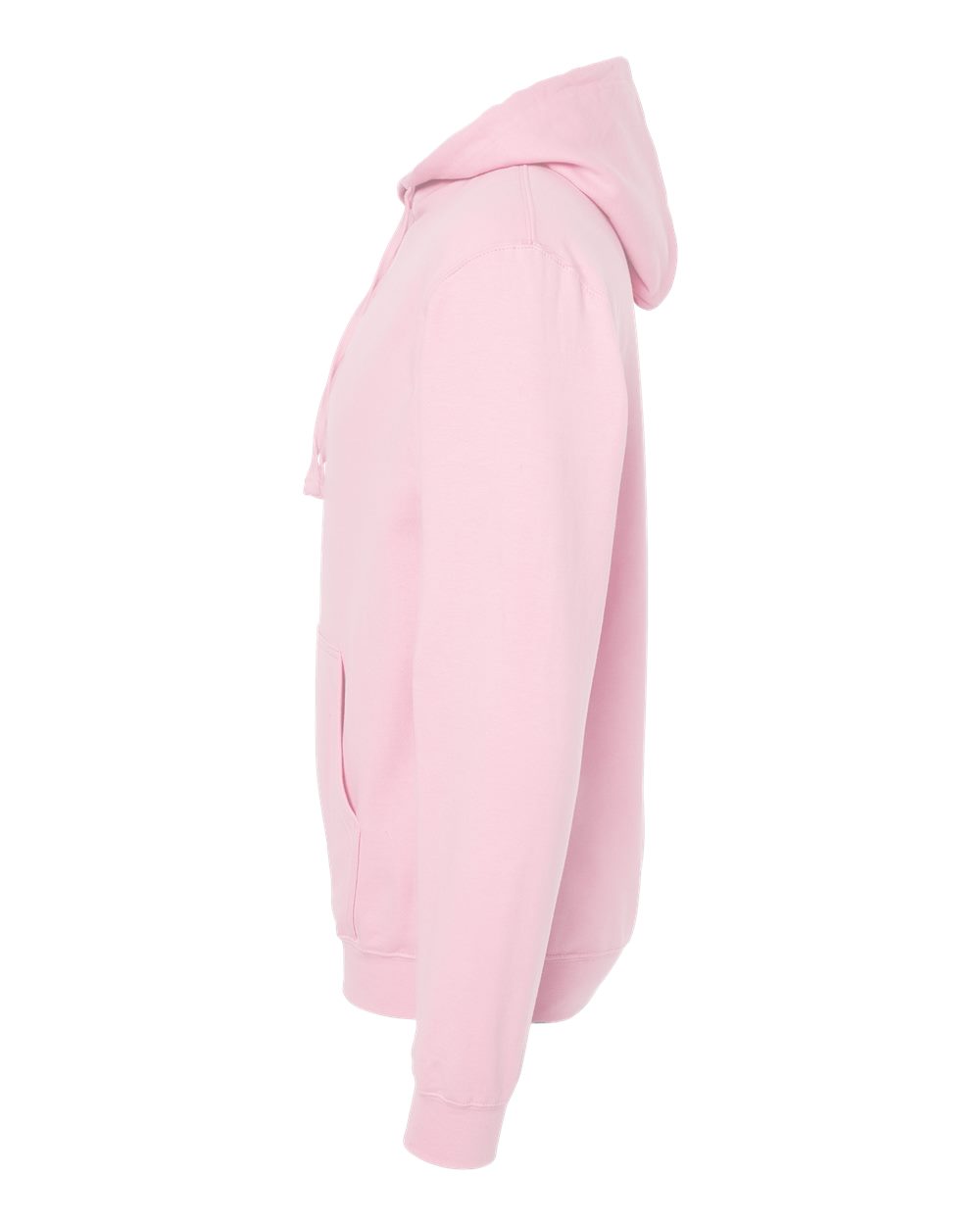 Left View of Light Pink Fleece Hooded Sweatshirt - 320