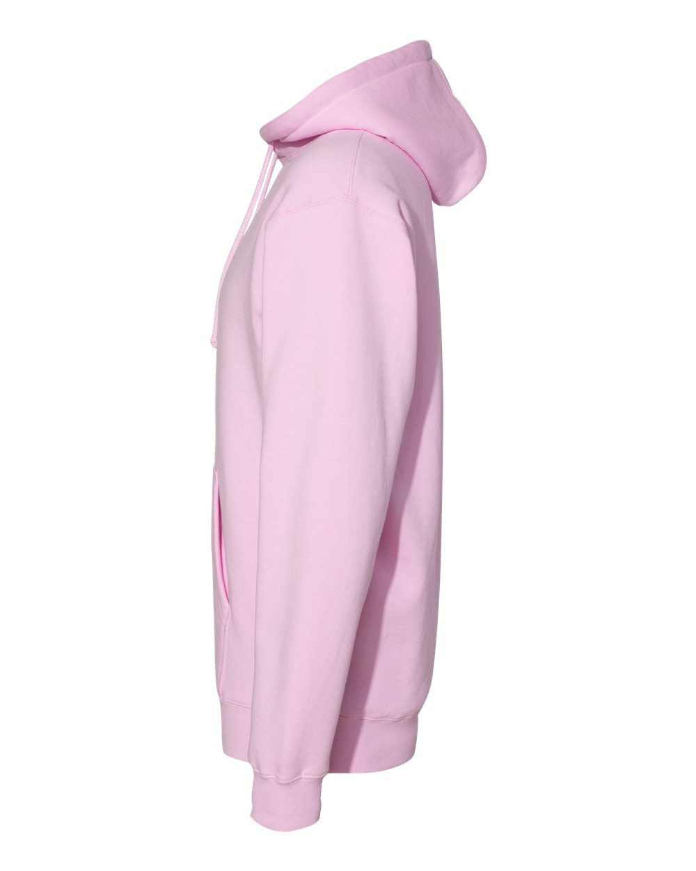 Left View of Light Pink Heavyweight Hooded Sweatshirt - IND4000