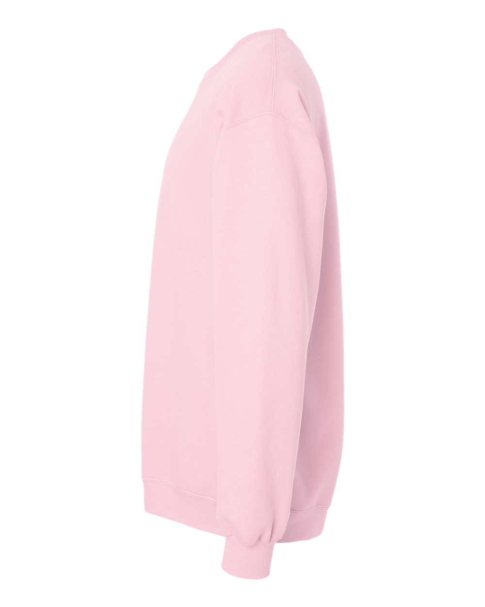 Left View of Light Pink Softstyle® Midweight Crewneck Sweatshirt - SF000