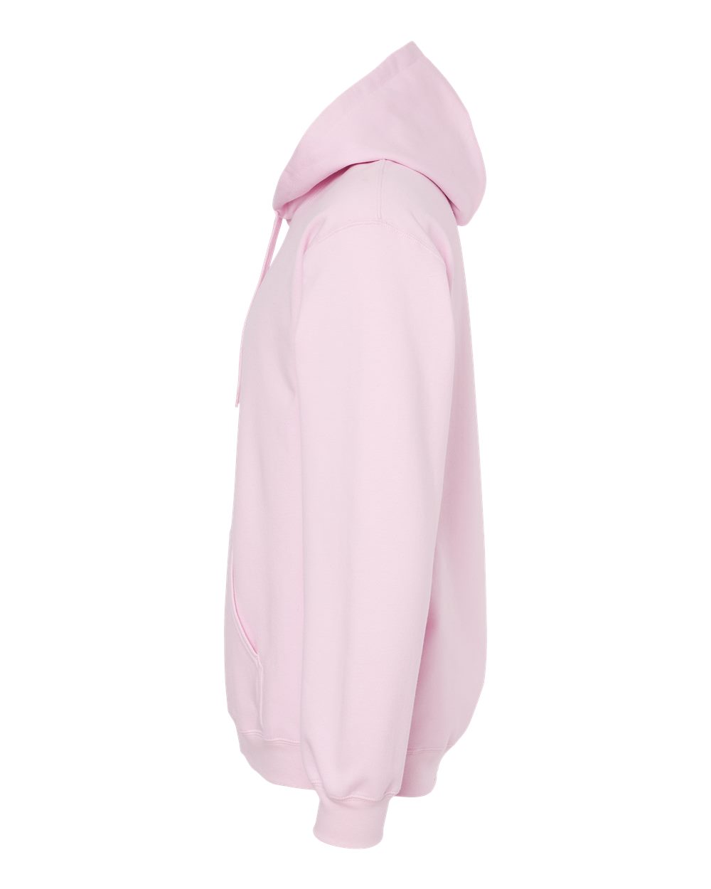 Left View of Light Pink Softstyle® Midweight Hooded Sweatshirt - SF500