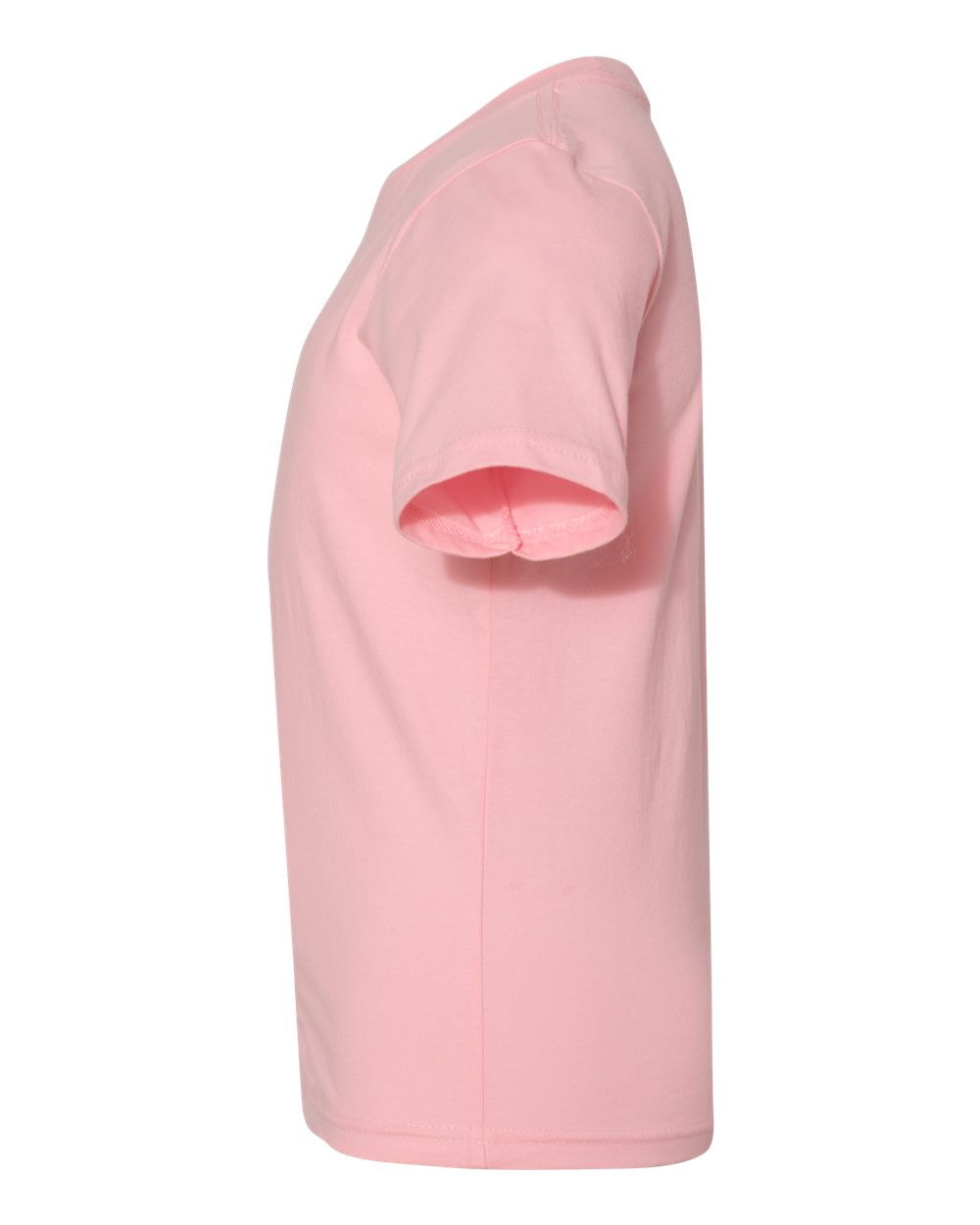 Left View of Light Pink Youth Cotton T-Shirt - 3310