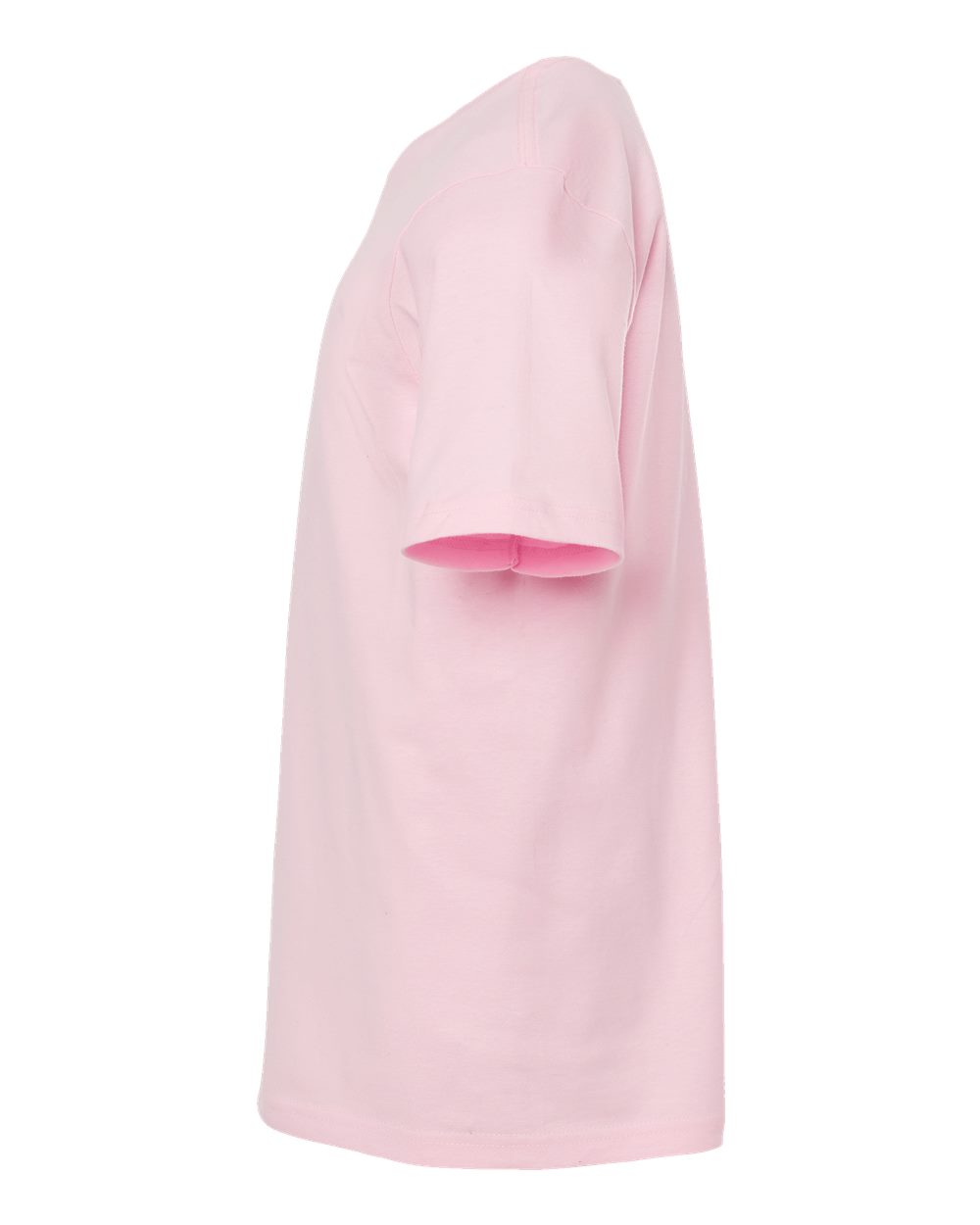 Left View of Light Pink Youth Heavyweight Jersey T-Shirt - 295