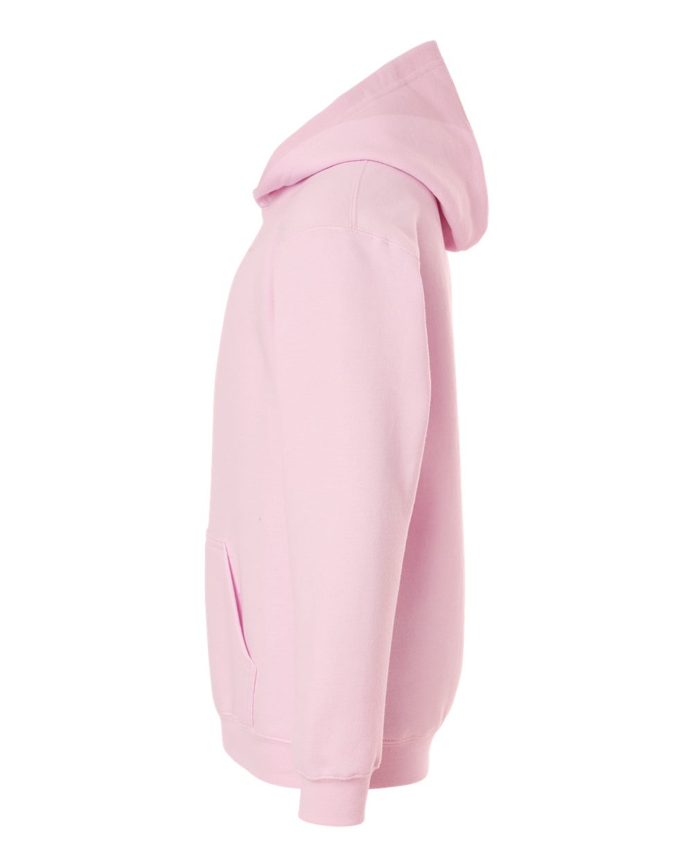 Left View of Light Pink Youth Hooded Sweatshirt - 320Y