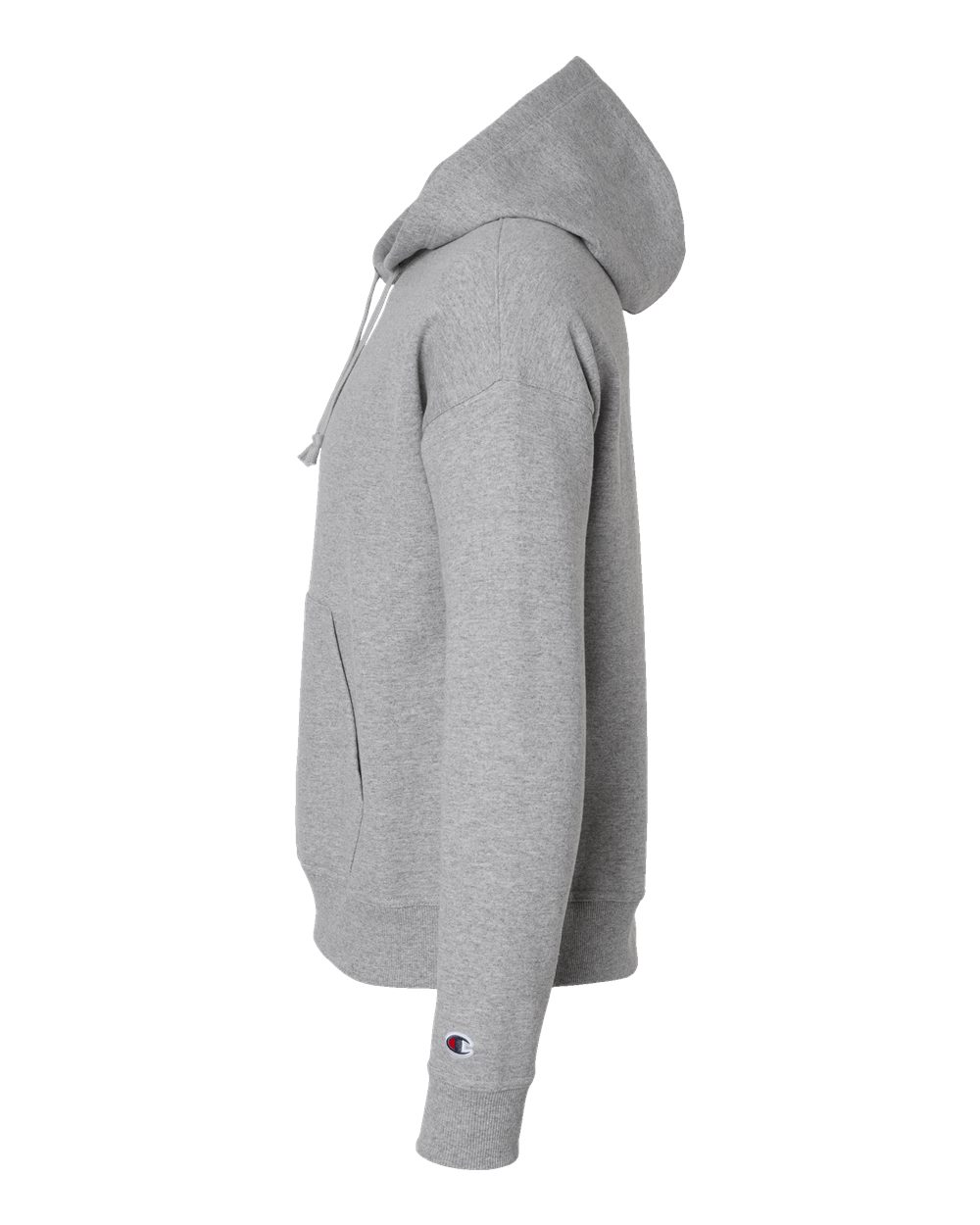 Left View of Light Steel Women's Powerblend® Hooded Sweatshirt - S760
