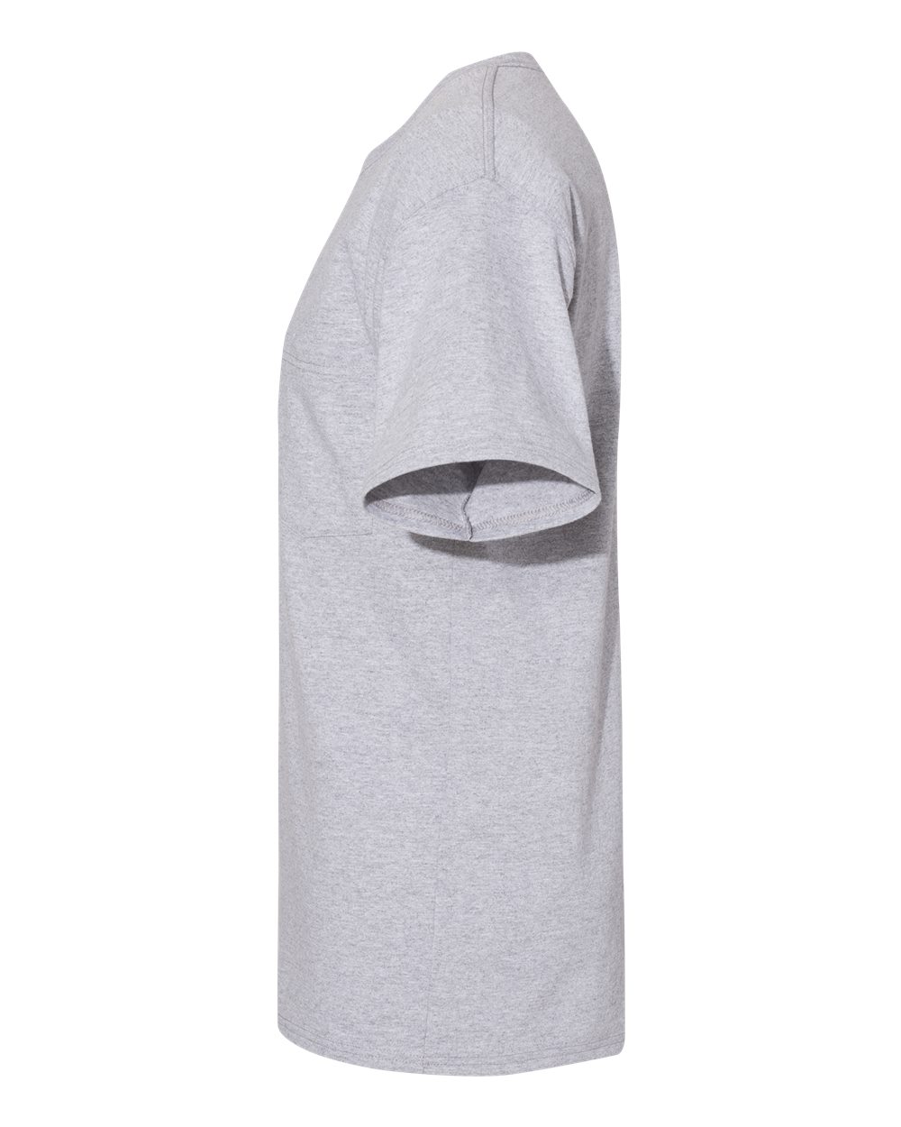 Left View of Light Steel Workwear Pocket T-Shirt - W110