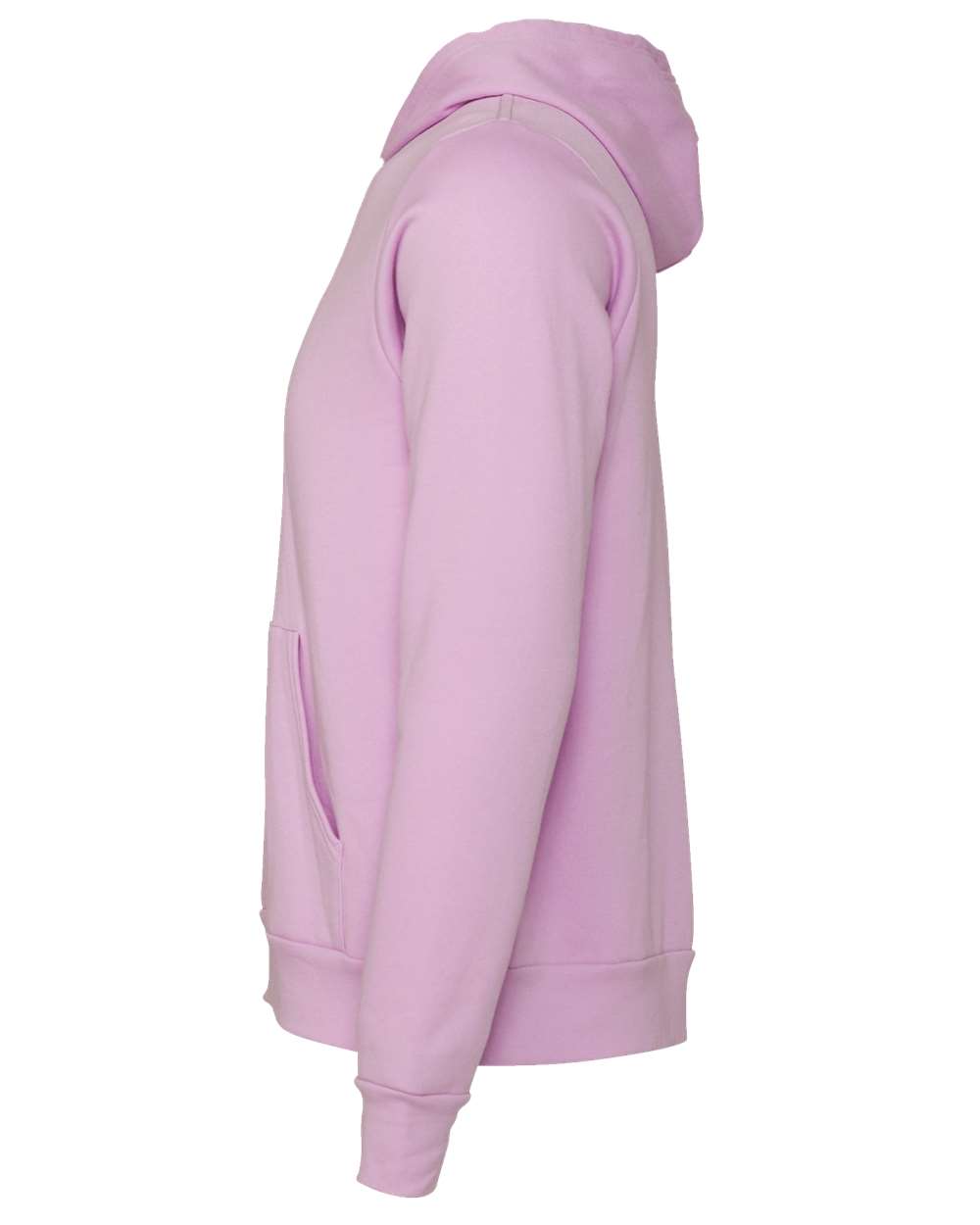 Left View of Lilac Sponge Fleece Hoodie - 3719