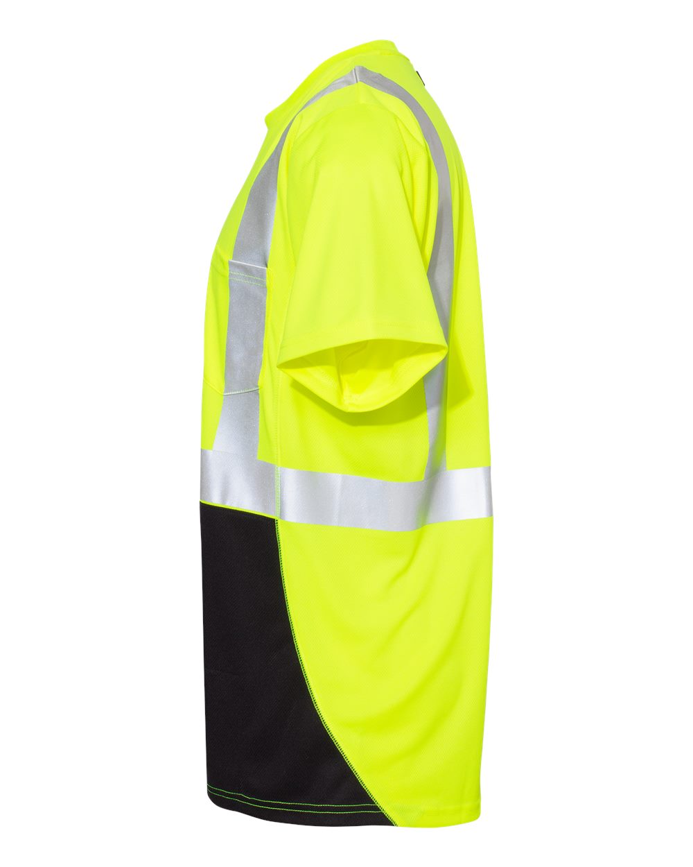 Left View of Lime Black Bottom Class 2 T-Shirt - 9162