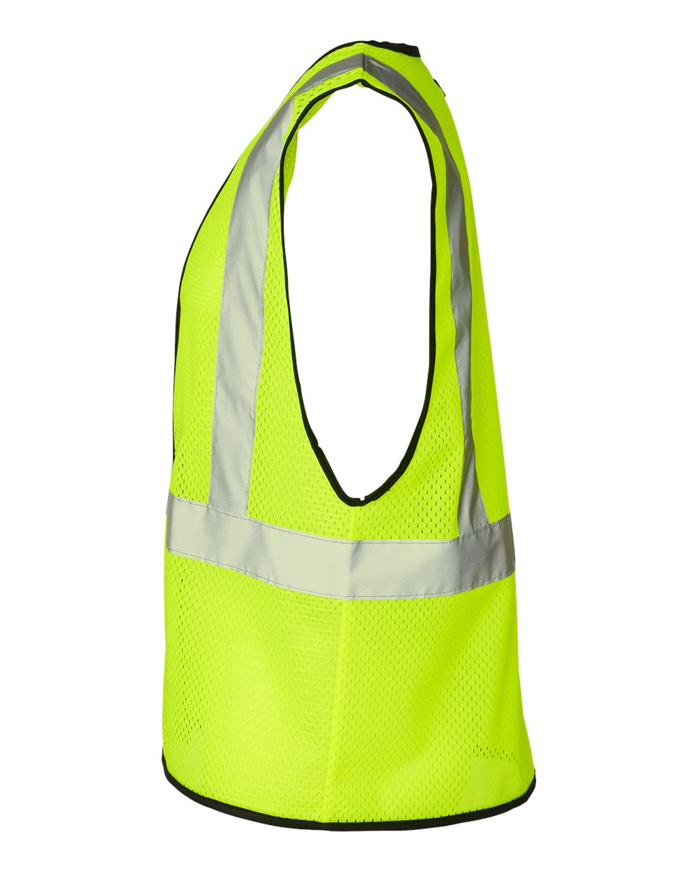 Left View of Lime Hook-and-Loop Mesh Vest - 1571-1572