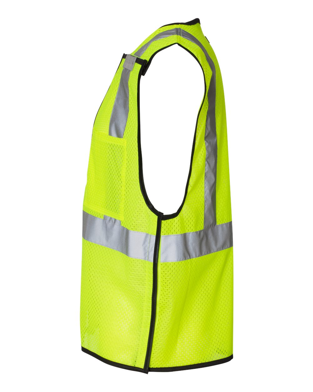 Left View of Lime One-Pocket Breakaway Vest - 1535-1536