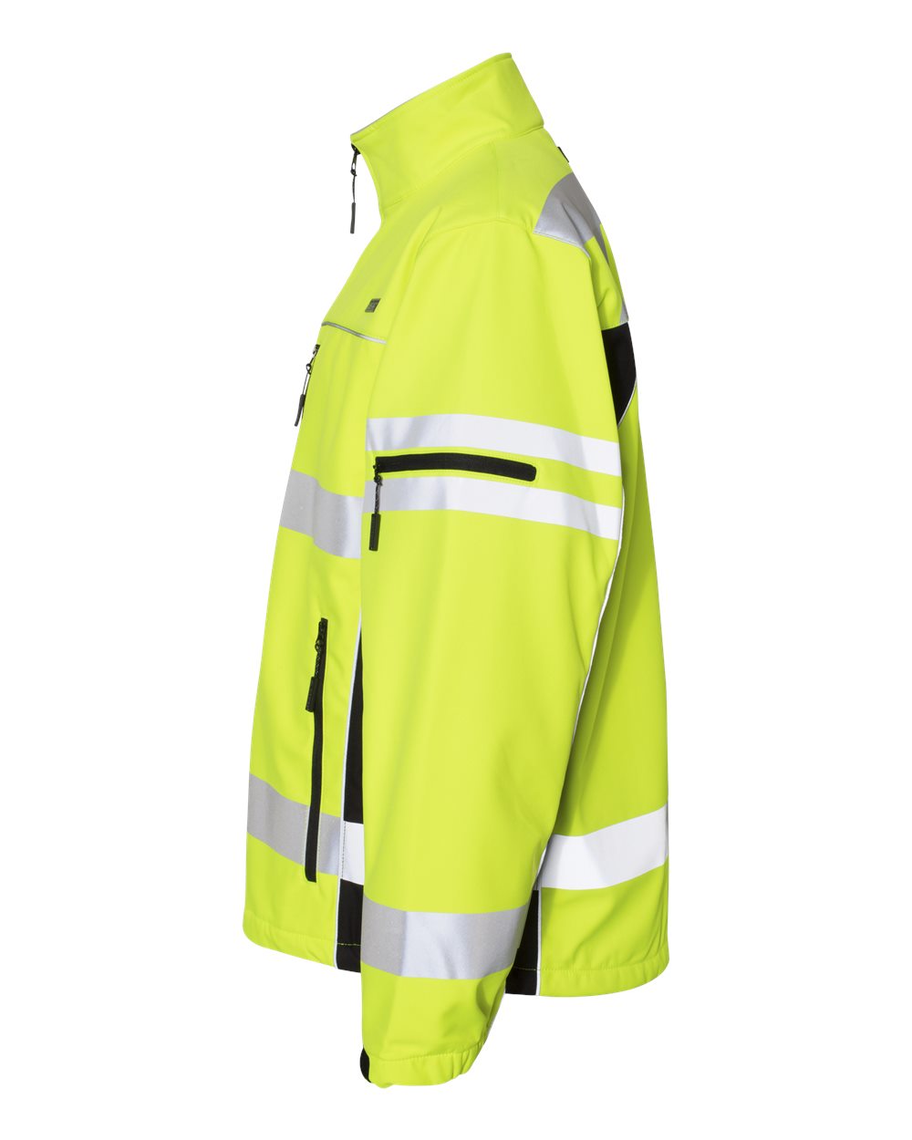 Left View of Lime Premium Black Series® Class 3 Soft Shell Jacket - JS137-138