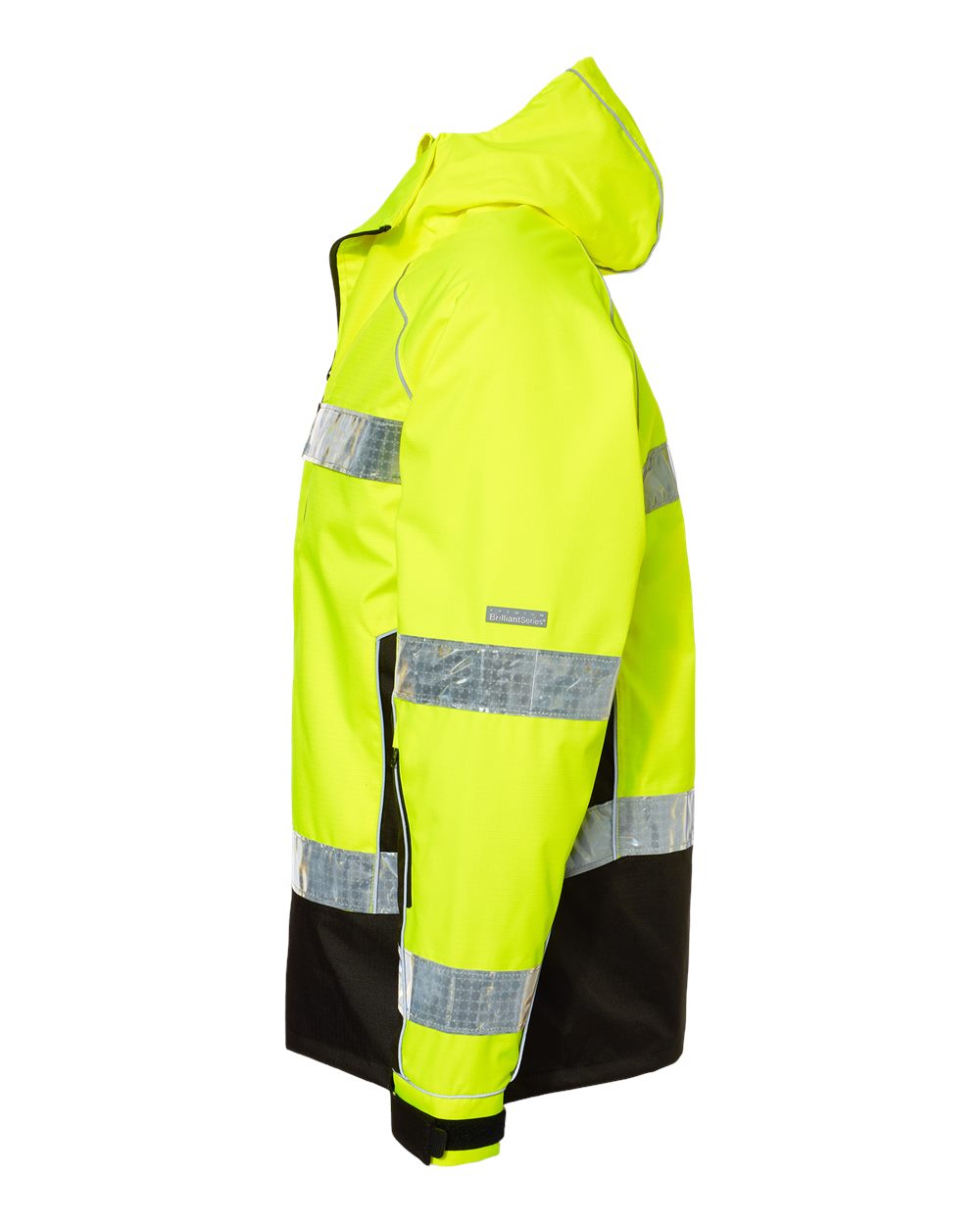 Left View of Lime Premium Brilliant Series® Class 3 Pro Parka - JS152