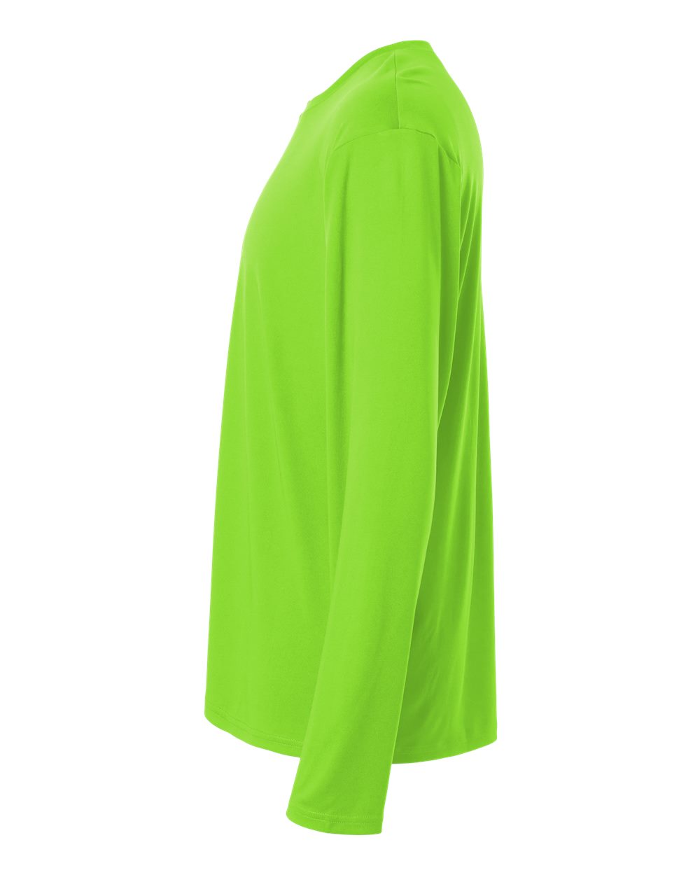 Left View of Lime Pro-Lock Performance Long Sleeve T-Shirt - 48400