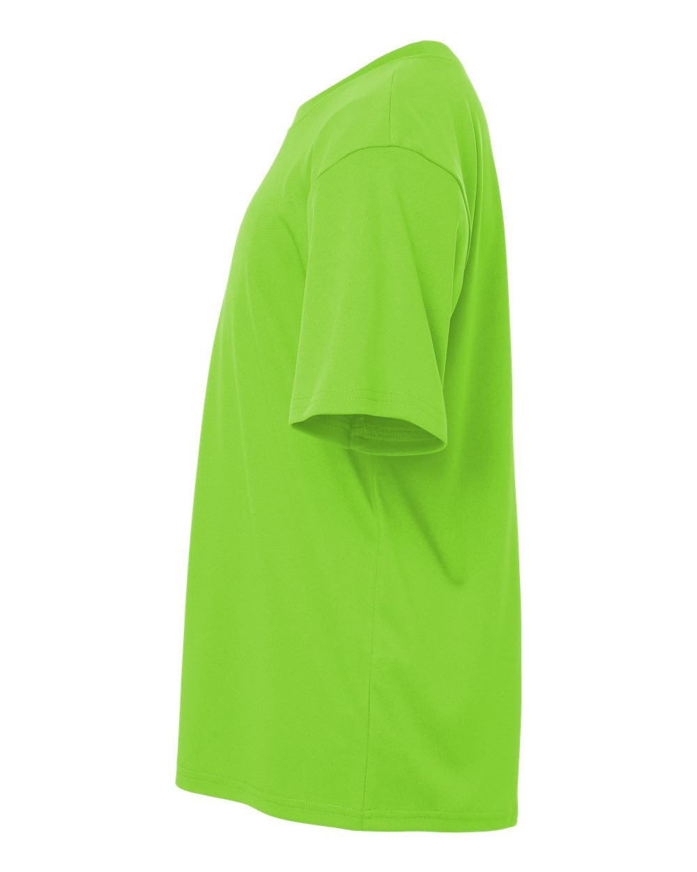 Left View of Lime Pro-Lock Youth Performance T-Shirt - 48000Y