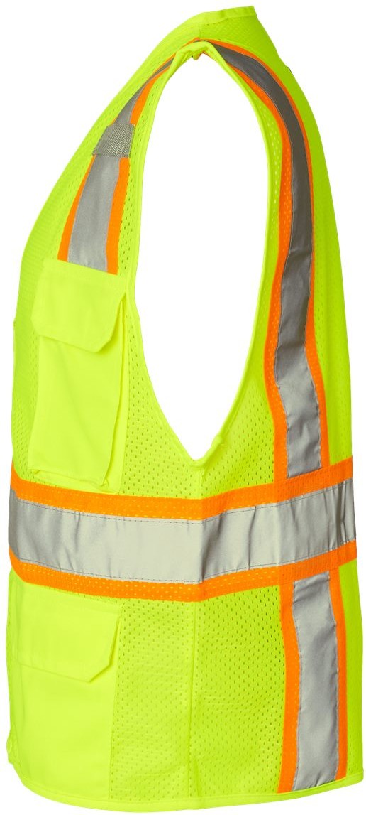 Left View of Lime Ultra-Cool™ Multi-Pocket Vest - 1195-1196