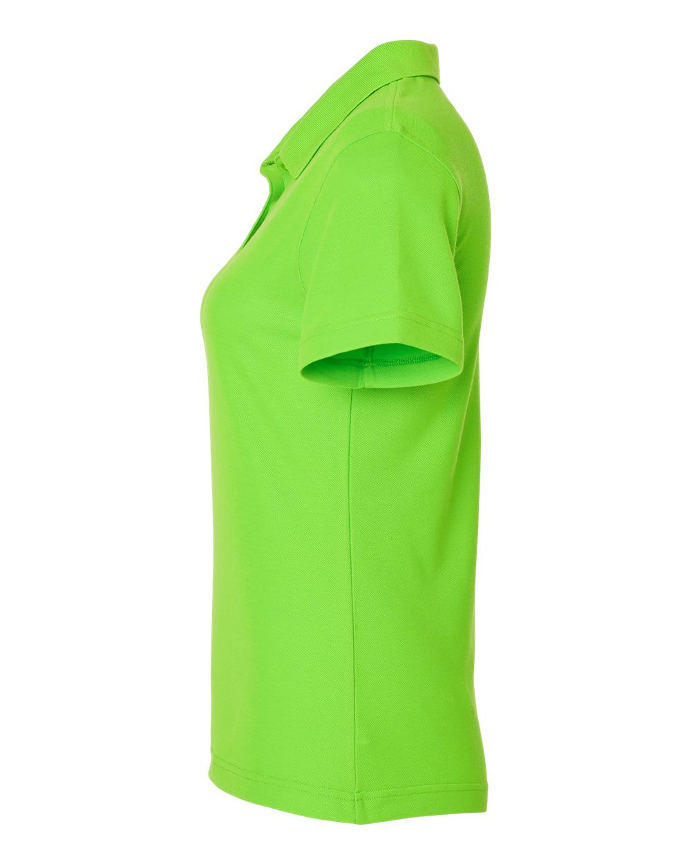 Left View of Lime Women's Pique Polo - 62800L