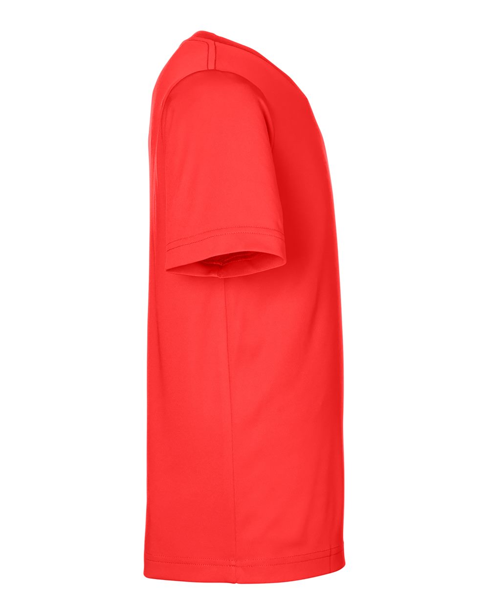 Left View of Marina Red Youth Capital Performance T-Shirt - CE10Y