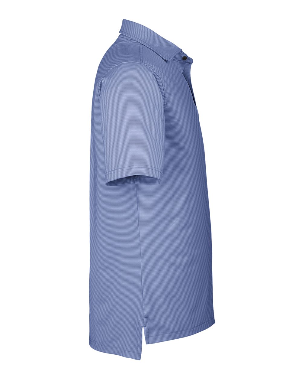 Rear View of Marine USA Made Mini Stripe Tech Polo - I11526