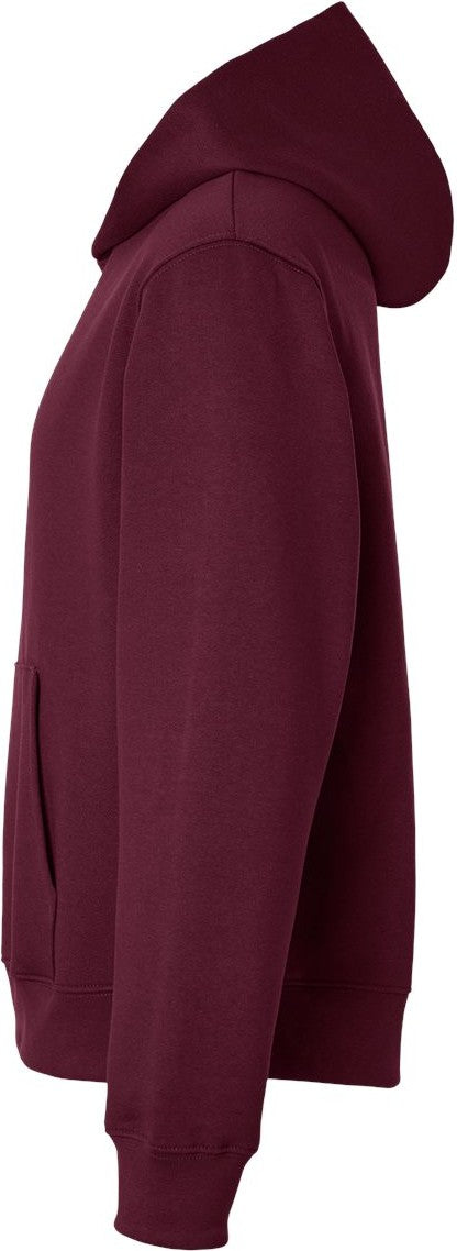 Left View of Maroon 10 oz. Heavyweight Hoodie - 4719