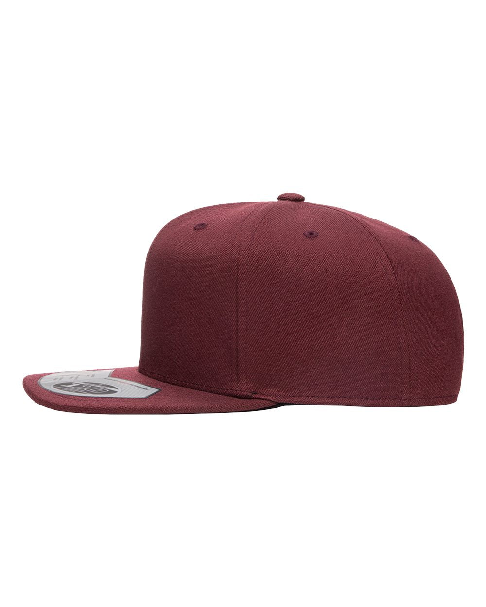 Left View of Maroon 110® Snapback Cap - 110F
