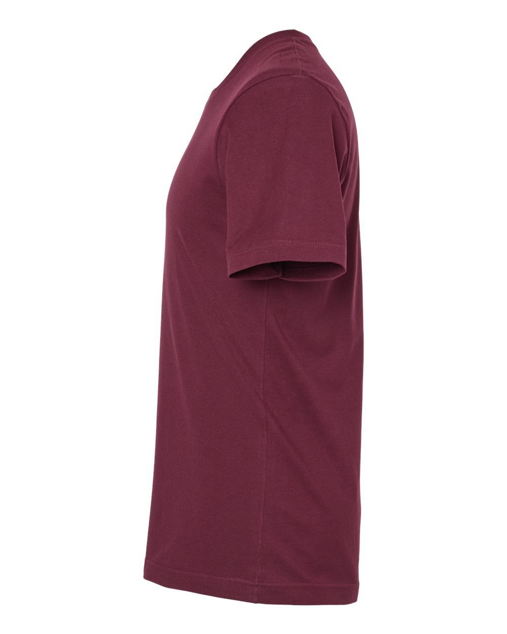 Left View of Maroon Combed Cotton T-Shirt - 602
