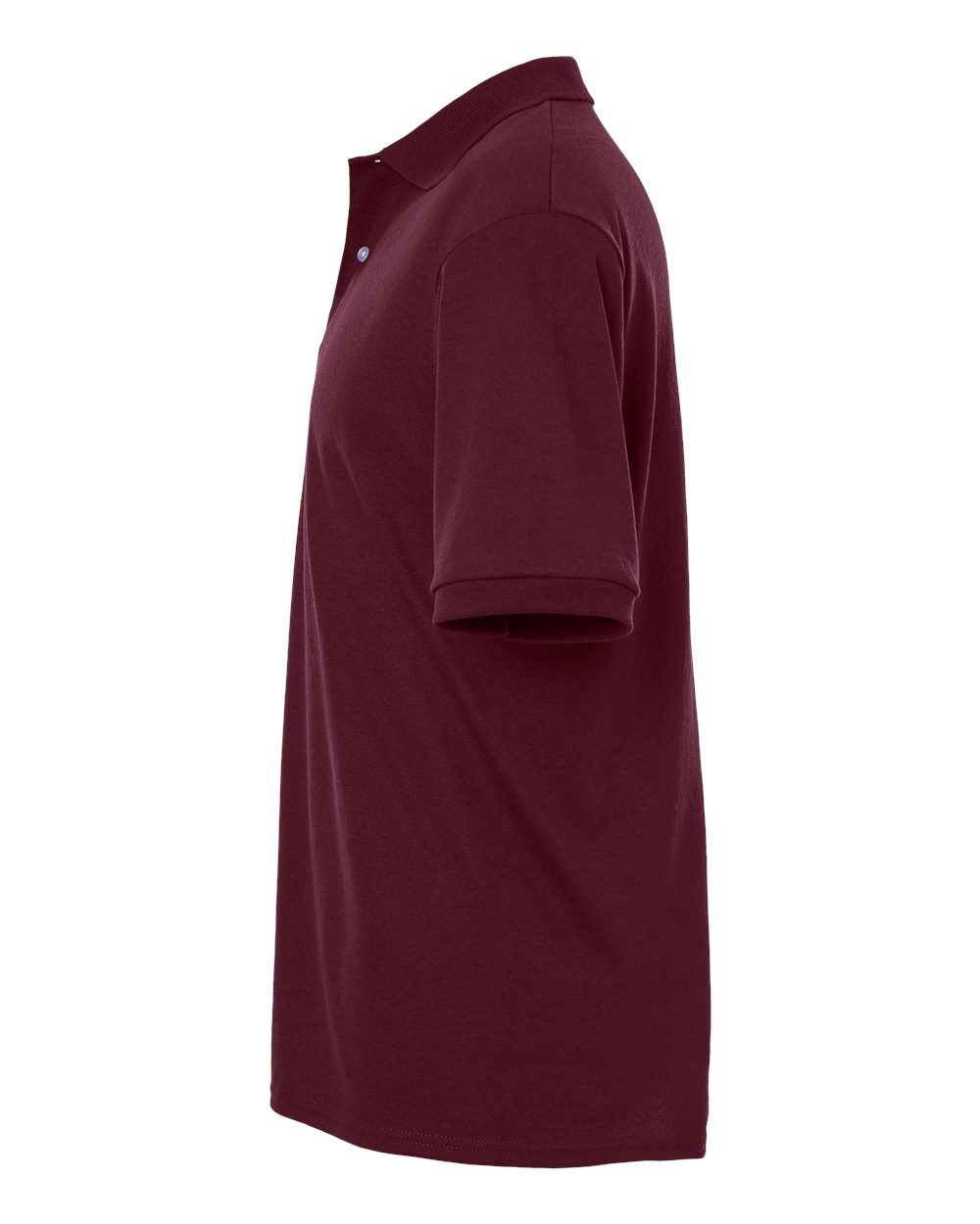 Left View of Maroon Dri-Power® Polo - 437R