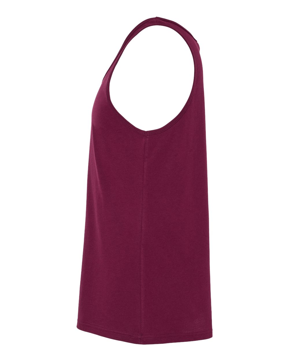 Left View of Maroon Jersey Tank - 3480