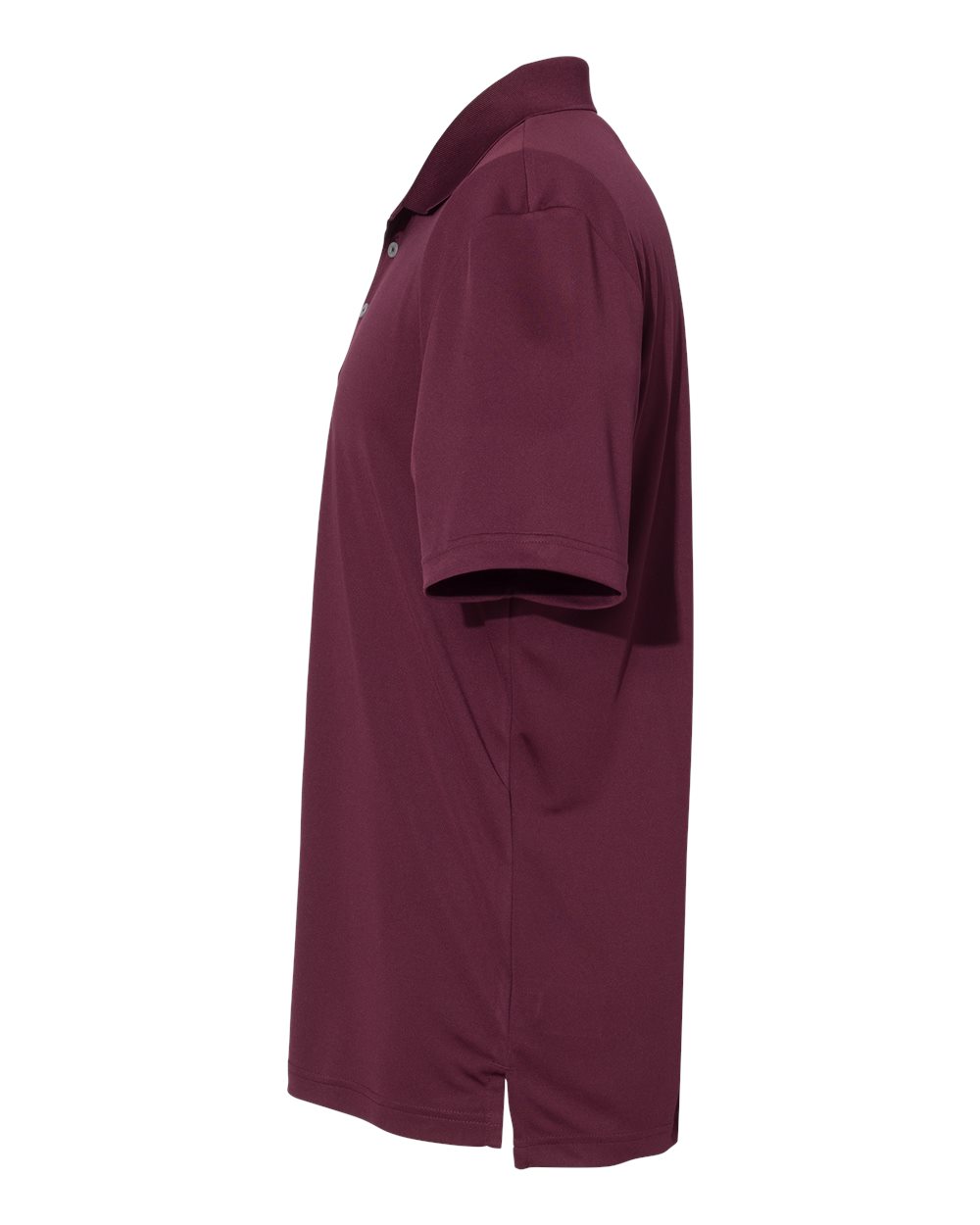 Left View of Maroon Performance Polo - A230