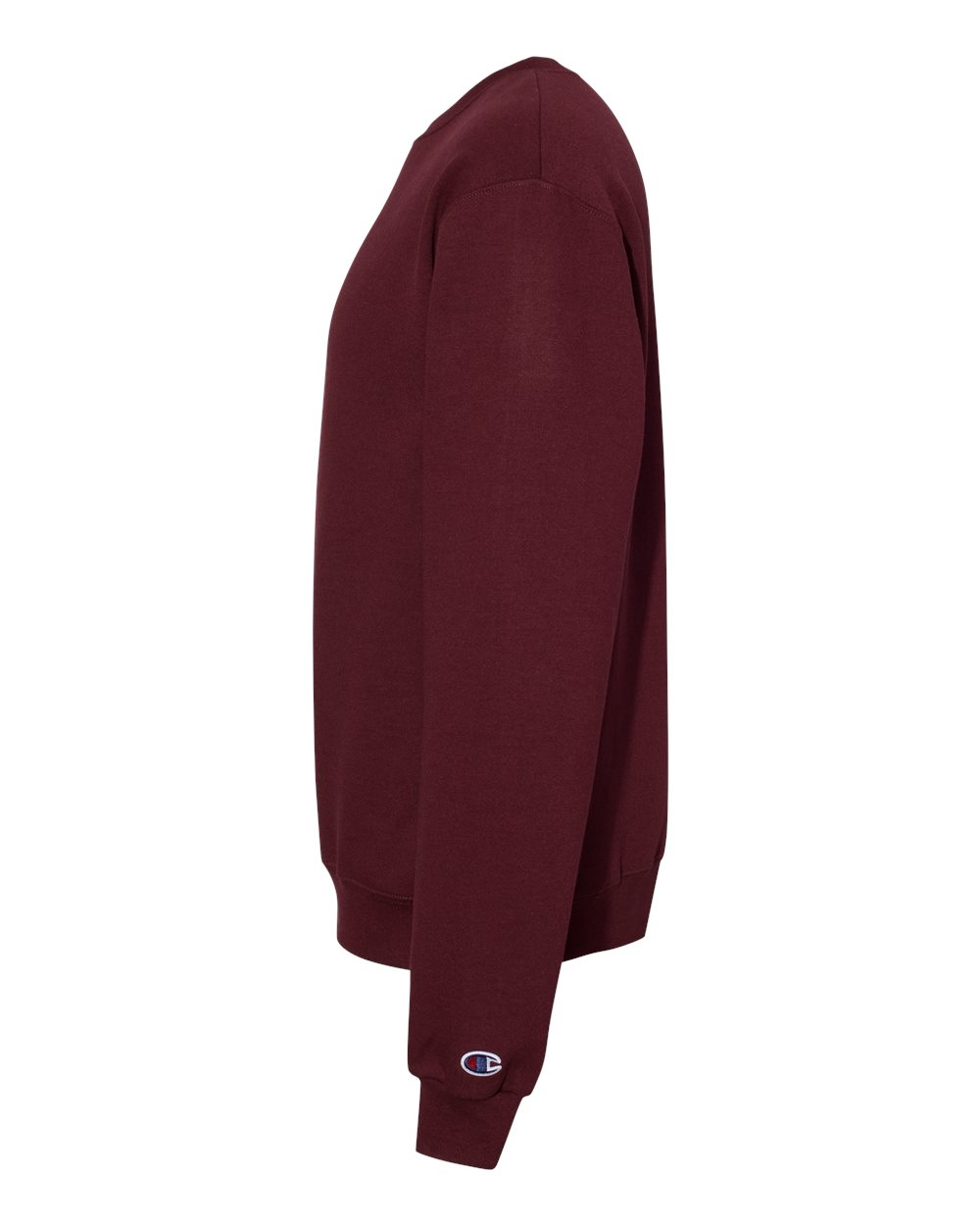 Left View of Maroon Powerblend® Crewneck Sweatshirt - S600