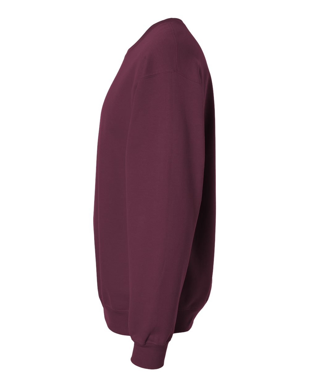 Left View of Maroon Softstyle® Midweight Crewneck Sweatshirt - SF000