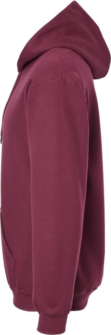 Left View of Maroon Softstyle® Midweight Hooded Sweatshirt - SF500